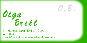 olga brill business card